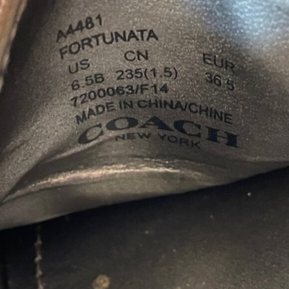 COACH Fortunata Gray Suede C Bit Driving Flats Loafers 6.5B - Picture 5 of 16